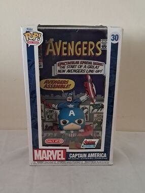 Funko Captain America Pop! Comic Cover - Blue, Red, White